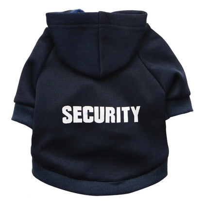 Security Dog Clothes Small Dog Hoodie Coat