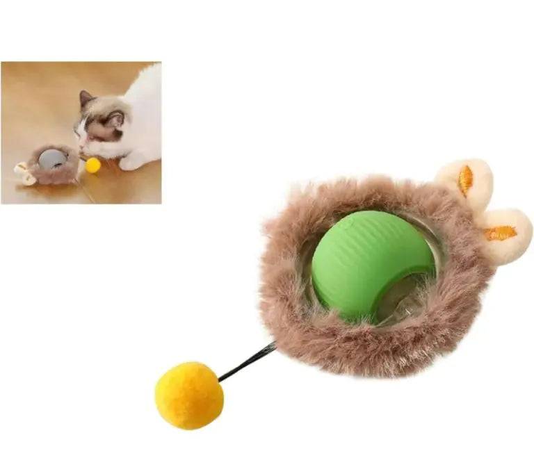 Interactive Cat Toys Rolling Ball Dog Ball Smart Automatic Rotating Rolling Ball With String, Interactive Self Moving Balls Toys For Large Small Dogs