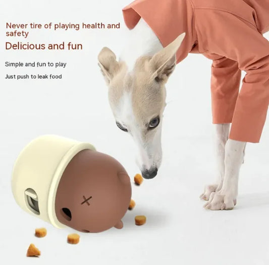 Interactive Rubber Food Feeder Ball for Pets